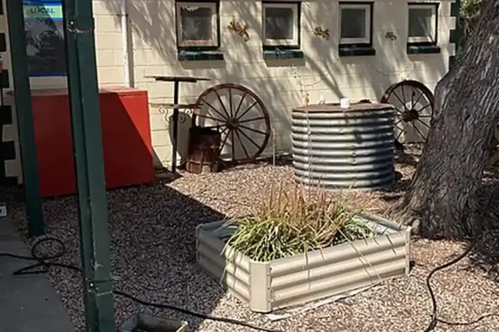 An electric vehicle charging point in Poochera, South Australia.