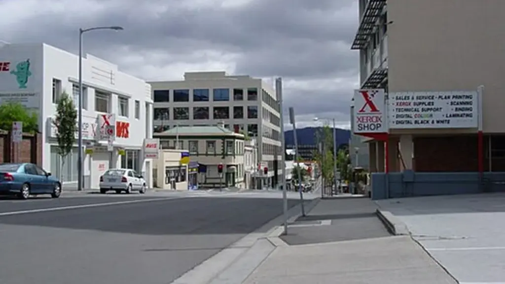 Bathurst Street in Hobart, Tasmania.
