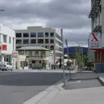 Bathurst Street in Hobart, Tasmania.