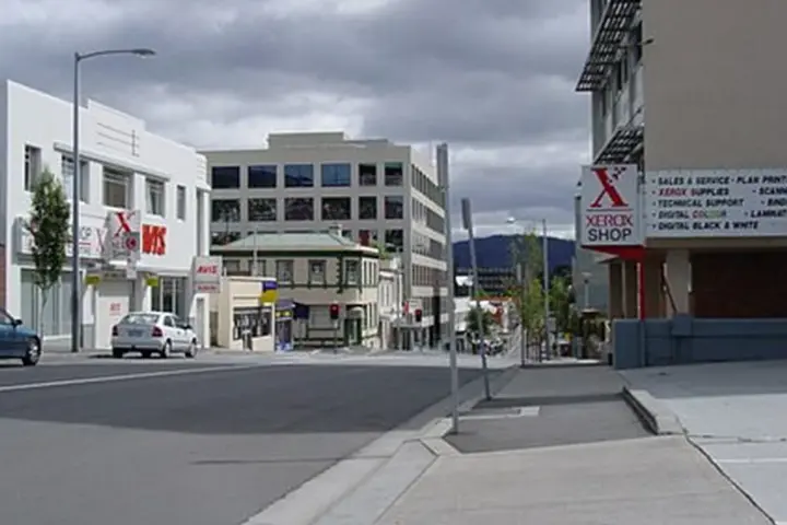 Bathurst Street in Hobart, Tasmania.