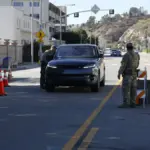 California National Guard personnel supporting a Southern California wildfire response.