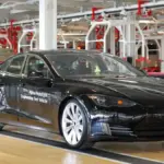 Tesla factory buildings in Fremont, California.