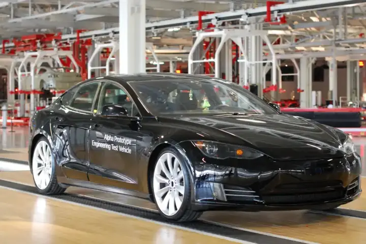 Tesla factory buildings in Fremont, California.