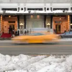 The exterior of The Plaza Hotel on Fifth Avenue in New York City.