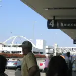 Los Angeles International Airport terminal and control tower.