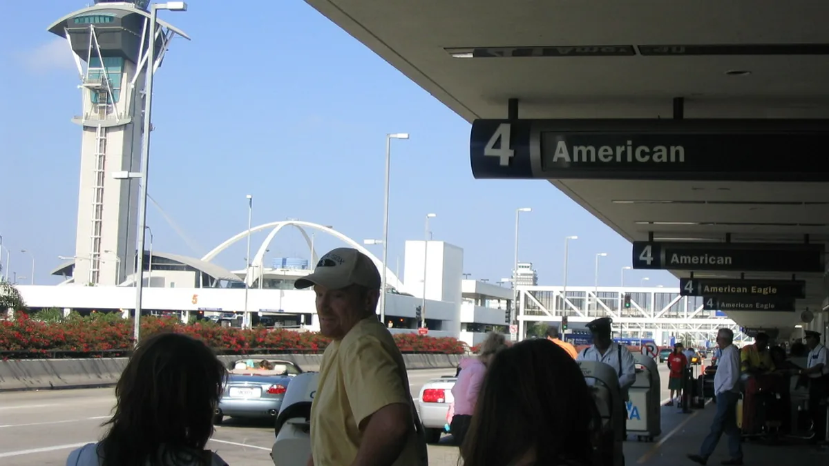 Los Angeles International Airport terminal and control tower.