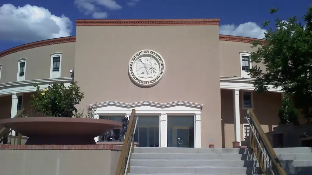 East entrance of the New Mexico State Capitol in Santa Fe