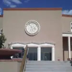 East entrance of the New Mexico State Capitol in Santa Fe