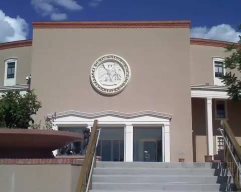 East entrance of the New Mexico State Capitol in Santa Fe