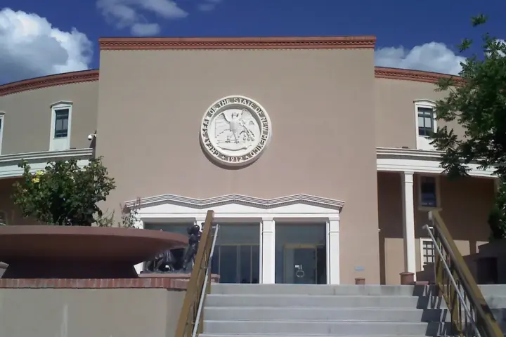East entrance of the New Mexico State Capitol in Santa Fe
