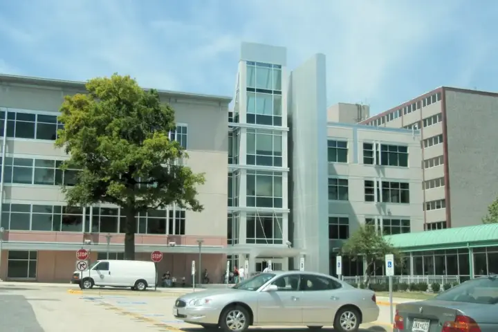 Exterior view of the Social Security Administration national operations headquarters complex in Woodlawn, Maryland.