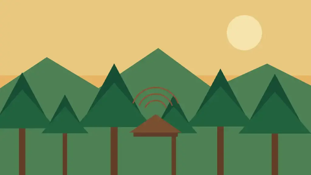 Original illustration of a forest stage with sound waves, representing the Aarey Music Festival.