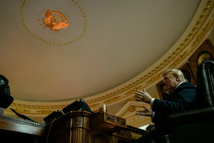 President Trump in the Oval Office during a September 2026 meeting