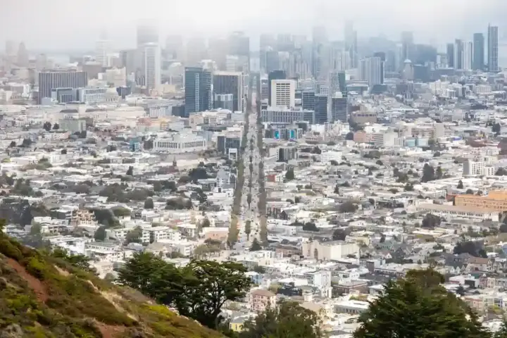 View of downtown San Francisco from Twin Peaks