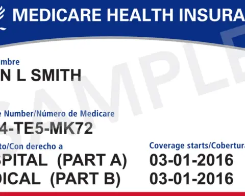 Sample United States Medicare card