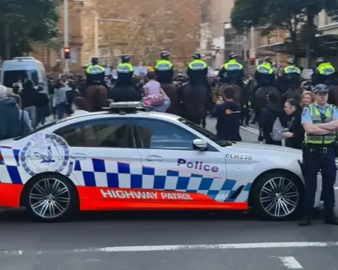 NSW Police Highway Patrol car photographed in Sydney, Australia.