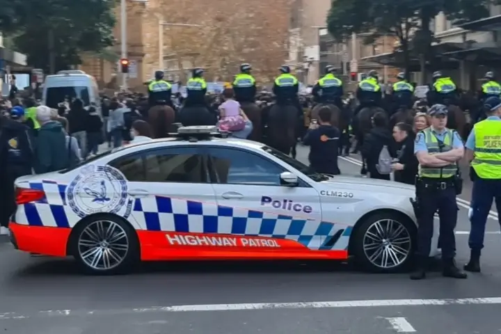 NSW Police Highway Patrol car photographed in Sydney, Australia.