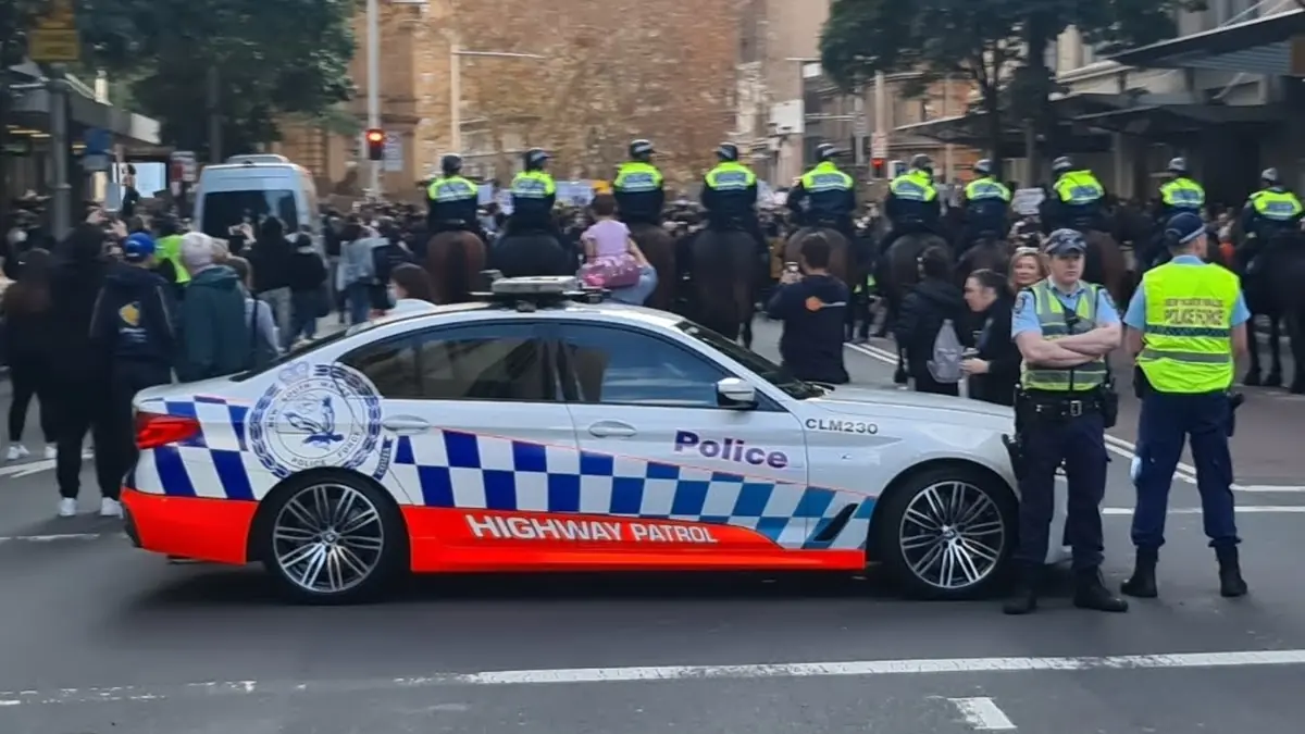 NSW Police Highway Patrol car photographed in Sydney, Australia.