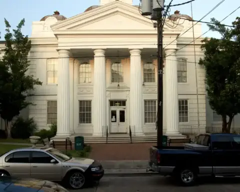 Lafourche Parish courthouse building in Louisiana.