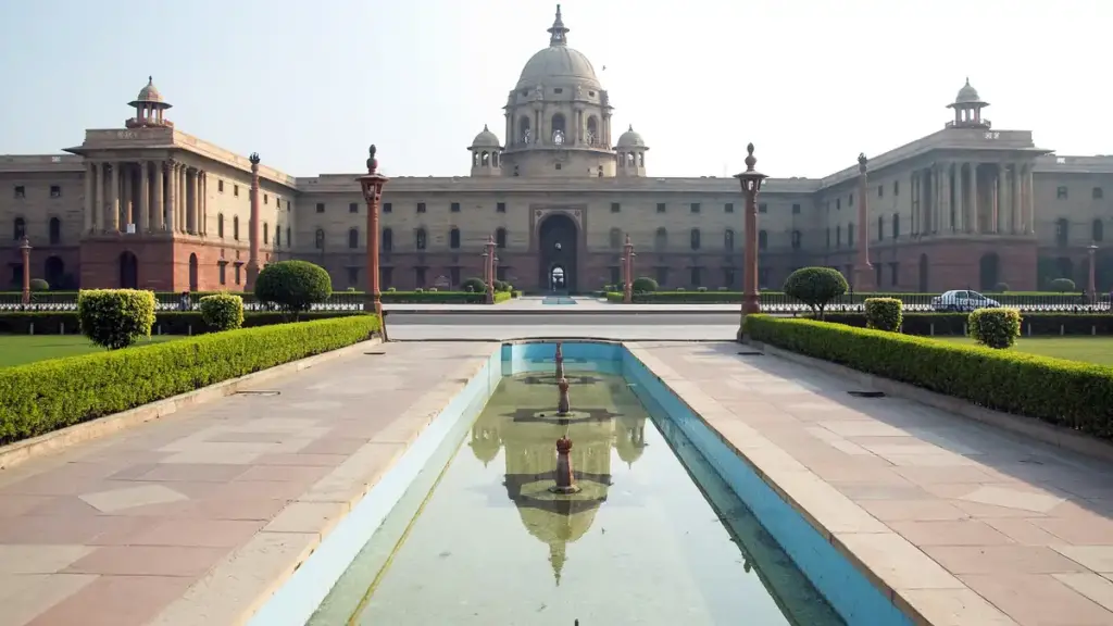 North Block government building in New Delhi, India.