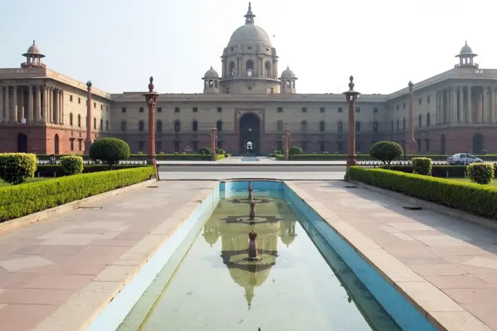 North Block government building in New Delhi, India.