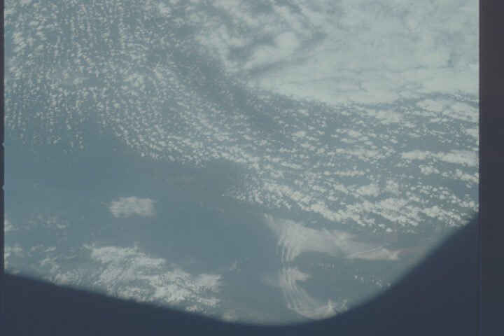 NASA Apollo-Soyuz photograph showing the Bay of Fundy between Maine, New Brunswick and Nova Scotia