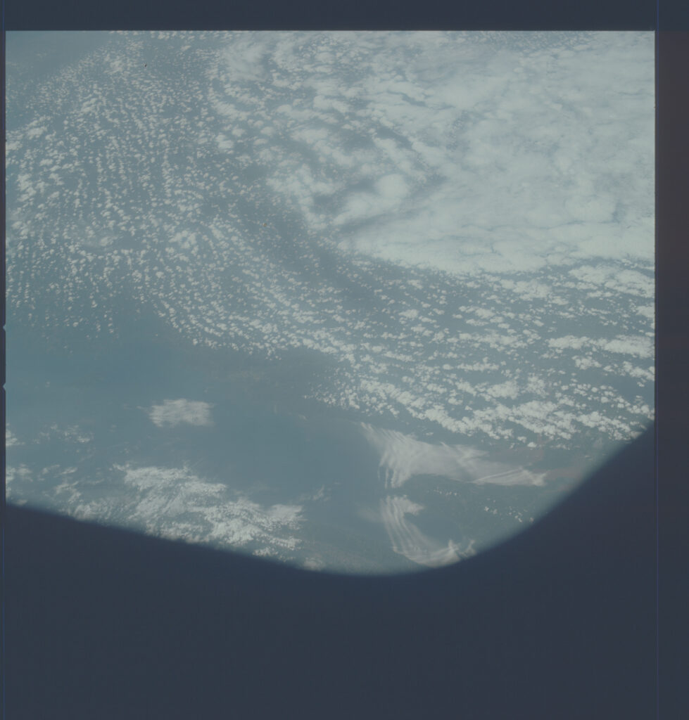 NASA Apollo-Soyuz photograph showing the Bay of Fundy between Maine, New Brunswick and Nova Scotia