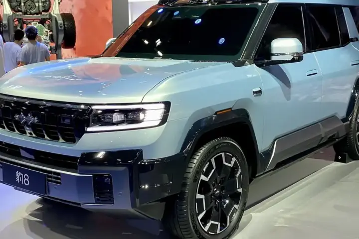 A Fangchengbao Bao 8 displayed at the Greater Bay Area Auto Show in Shenzhen in 2024.