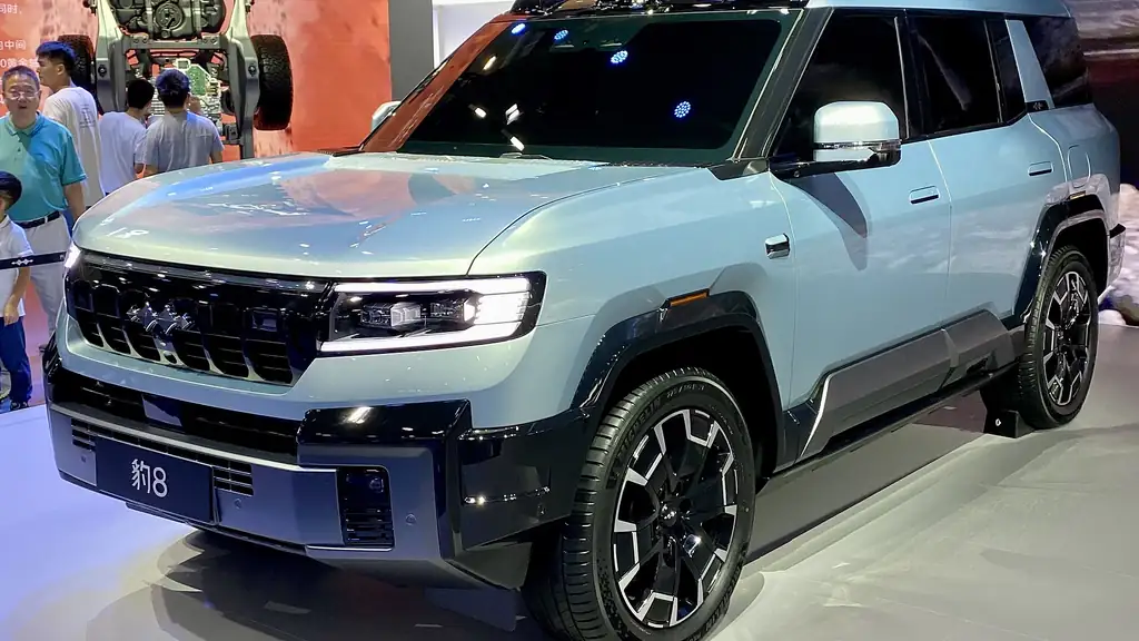 A Fangchengbao Bao 8 displayed at the Greater Bay Area Auto Show in Shenzhen in 2024.
