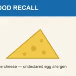 Illustration of cheese for FDA recall of Cabricharme products over undeclared egg allergen