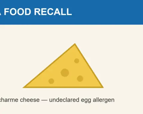 Illustration of cheese for FDA recall of Cabricharme products over undeclared egg allergen