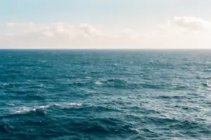 Ocean waves along a rocky coastline.