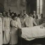 Medical staff consulting a female patient