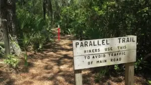Trail sign at Cumberland Island National Seashore, Georgia