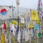 South Korean soldiers patrol near the Korean Demilitarized Zone border