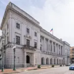 Exterior view of the John Minor Wisdom U.S. Court of Appeals Building in New Orleans.