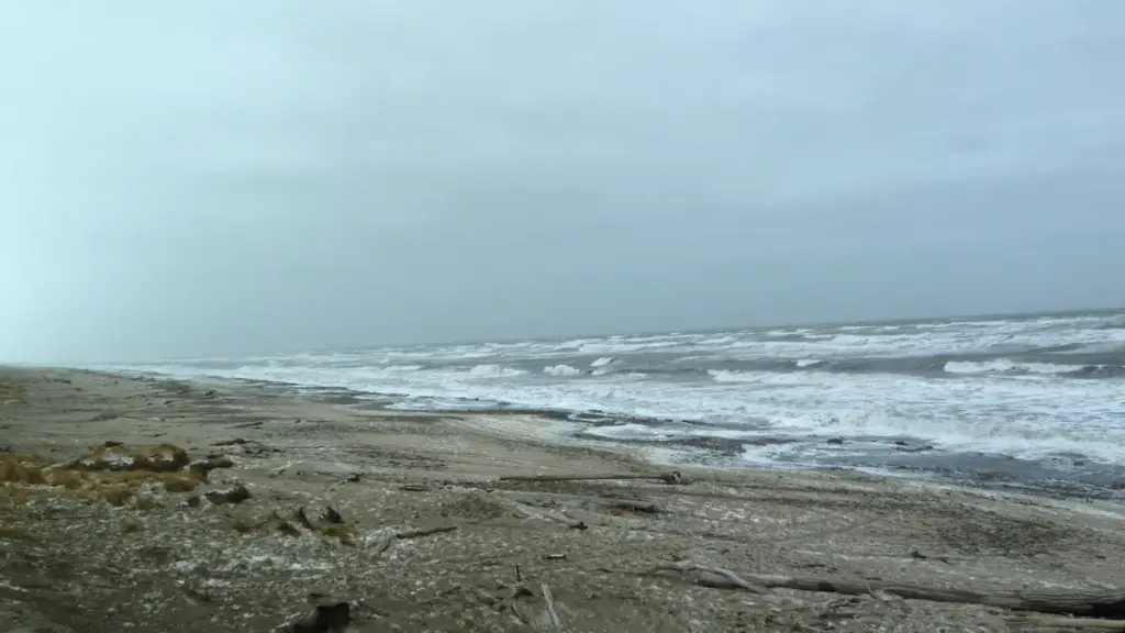 High tide and storm surge along the Bering Sea coast where chemical residue from fireworks washes into marine waters