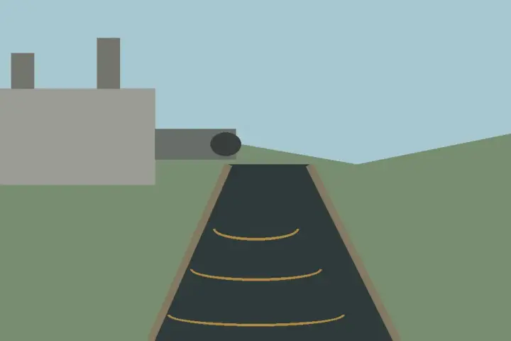 Illustration of an industrial drain and factory outlet