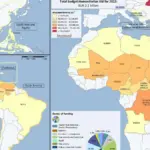 Map-based humanitarian response graphic