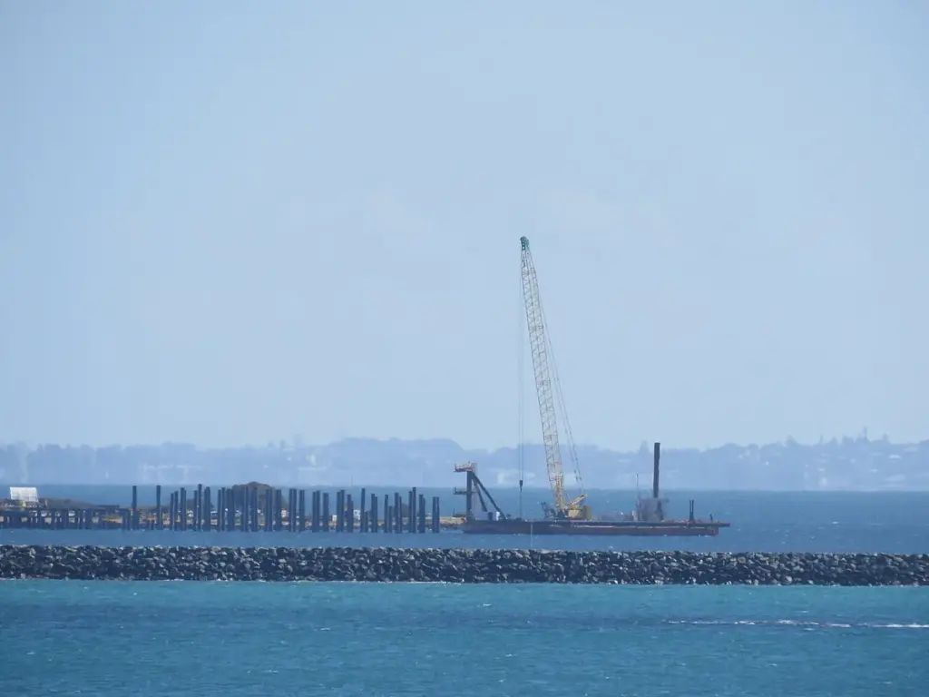 Construction work at HMAS Stirling on Garden Island in Western Australia.