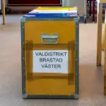 Ballot box during a 2024 election with votes being counted