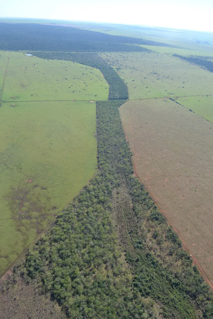 Forest corridor landscape in Pontal do Paranapanema, Brazil