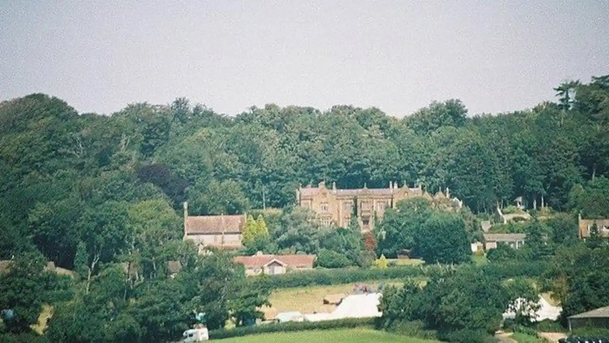 Catherston Leweston, manor and church from A35 bridge - geograph.org.uk - 502854.jpg