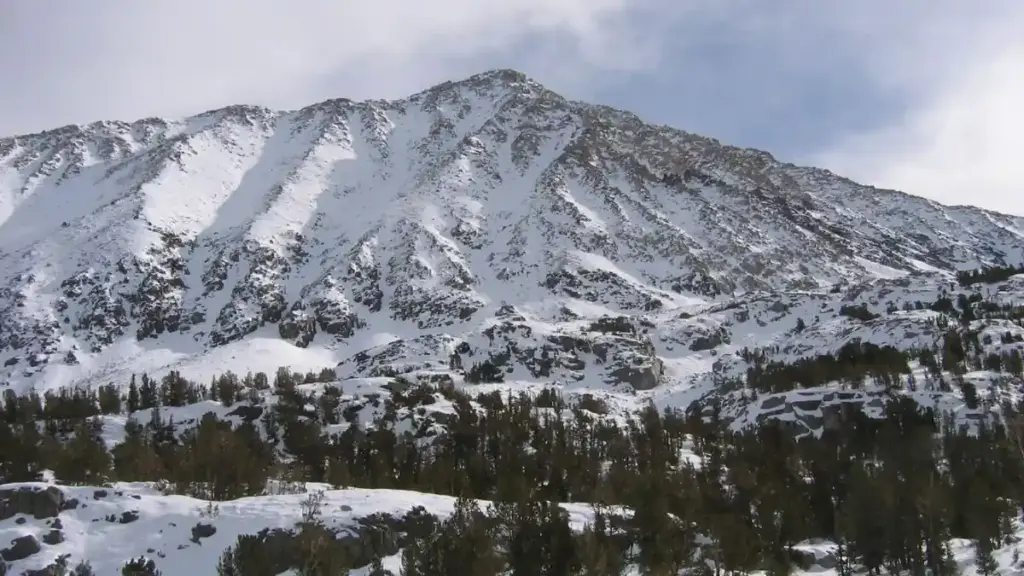 High alpine rocky summit and scree slopes of Mount Morgan in Inyo County, California