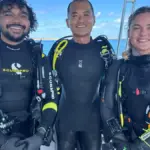 Murujuga Aboriginal Corporation ranger and underwater archaeology researchers in Western Australia