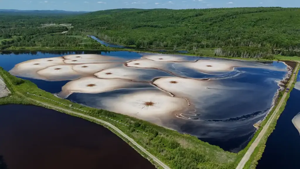 Illustrative aerated industrial wastewater treatment lagoon
