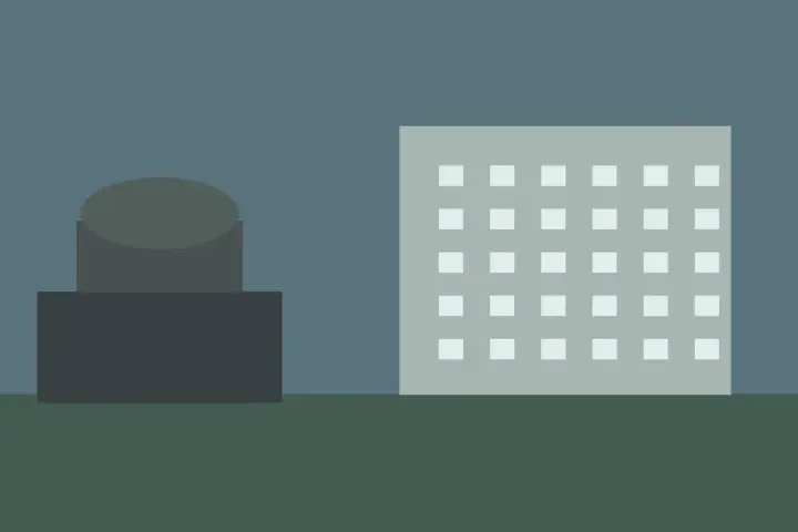 Illustration of data centre backup generators