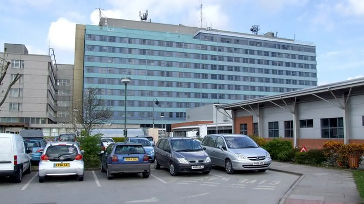 Exterior of an NHS hospital or GP practice building in the United Kingdom