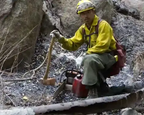California wildfire response crew