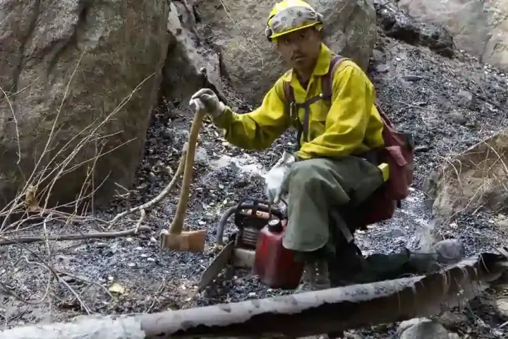 California wildfire response crew